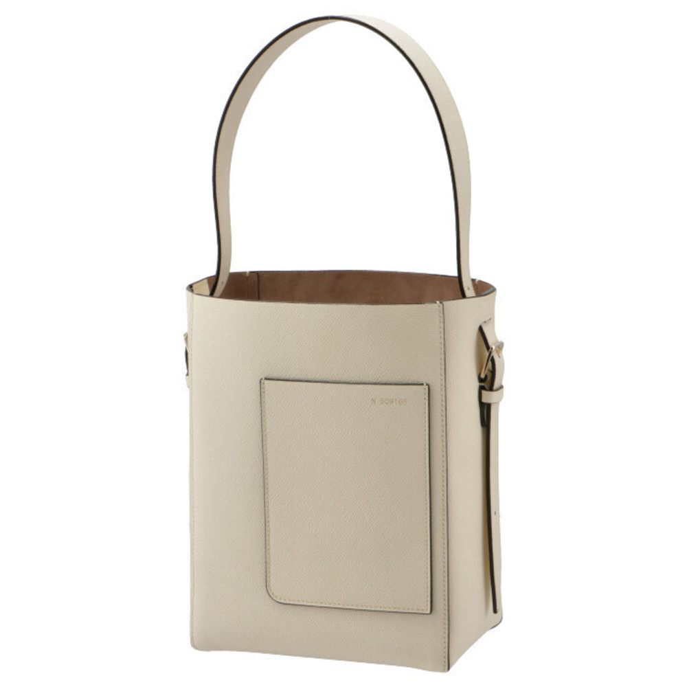 Valextra Small Bucket Bag Pergamena White